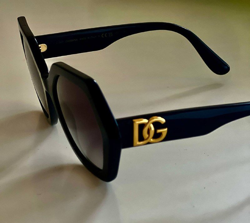 Очки D&G оригинал черные с геометрической оправой 4