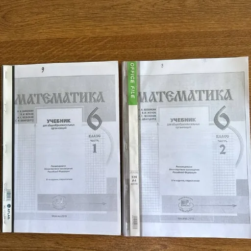 Учебник по математике 6 класс, 2 части
