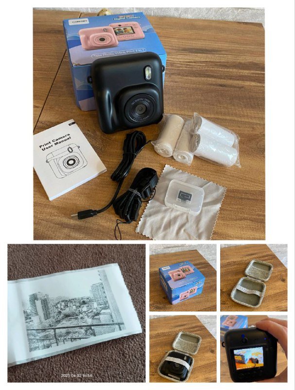 Фотоаппарат чековой печать бежевый 3