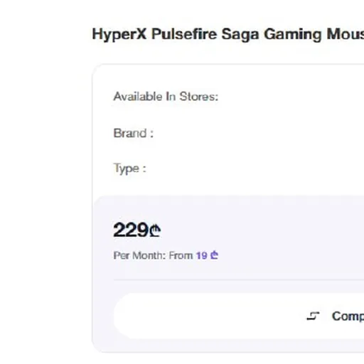 Игровая проводная мышь HyperX Pulsefire Saga