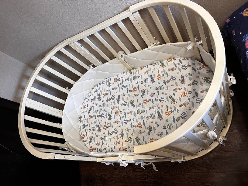 Кроватка трансформер детская с матрасом и аксессуарами