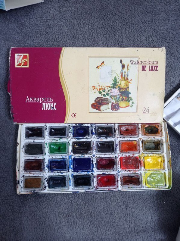 Наборы акварели, пастели, карандаши для рисования 2