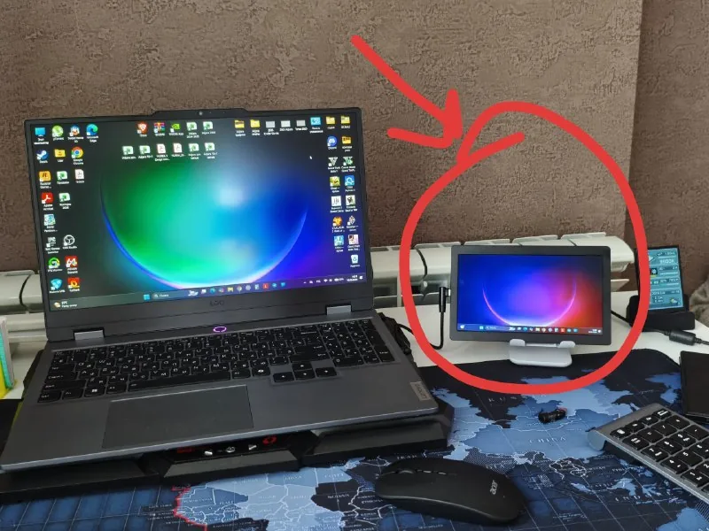 Мини дополнительный монитор USB-C 1