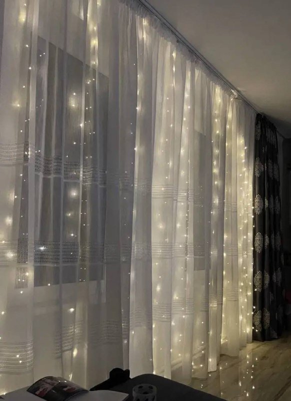 Гирлянда штора с дистанционным управлением 3х3 метра 3