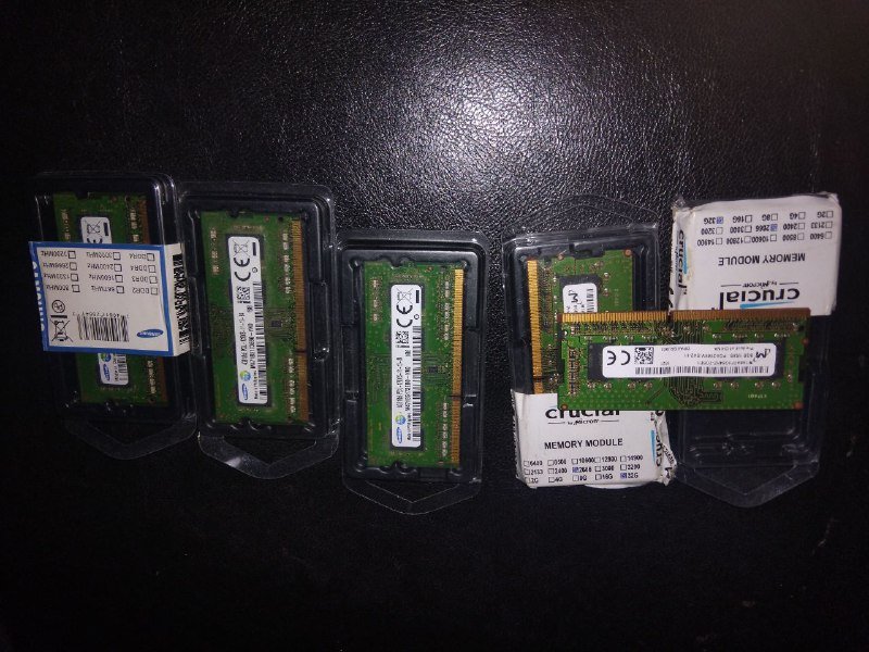 Оперативная память DDR5 2 планки 8Гб, DDR3 3 планки 4Гб