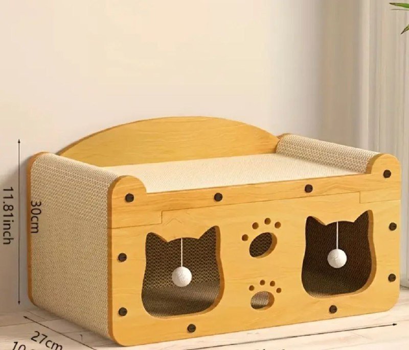 Домик-когтеточка для кошек 2