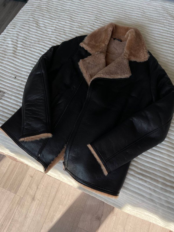 Дубленка кожа с натуральным мехом, Пуховик белый, Пальто 7