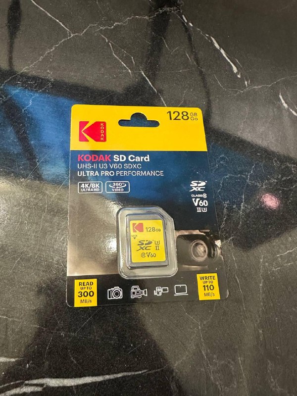 Карта памяти SD Kodak UHS-2 U3 V60 128GB