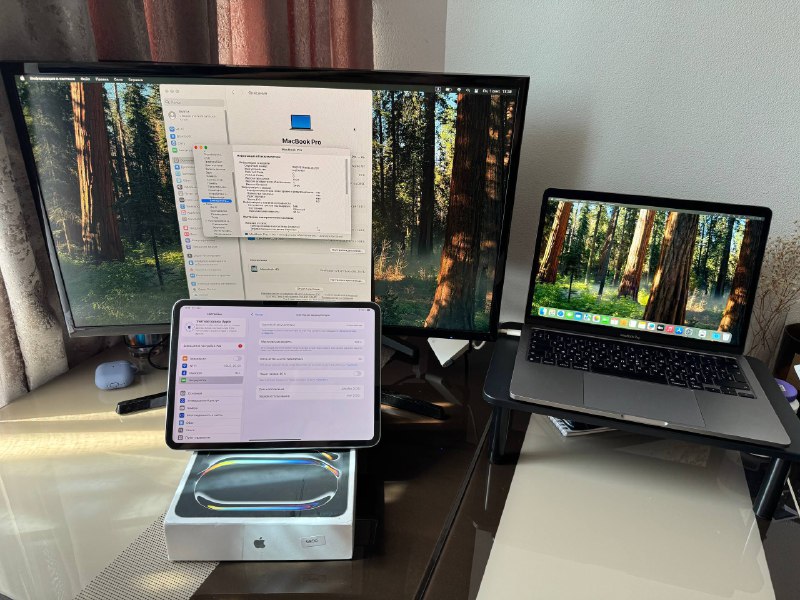 MacBook Pro 13 M1, iPad Pro 11 M4, Монитор Samsung C27F390