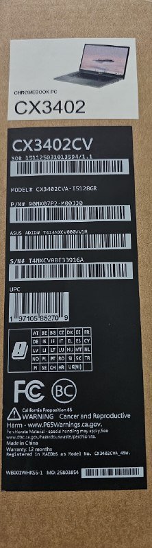 Ноутбук ASUS Plus CX3402 14" FHD Touchscreen i5 8GB 128GB 4