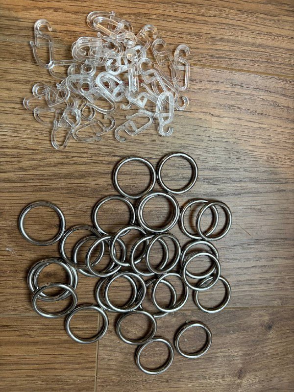 28 колец для штор с крючками