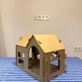 Картонный домик для котика 1