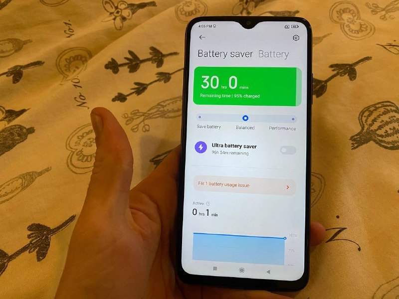 Redmi 9T с зарядным устройством Baseus 6