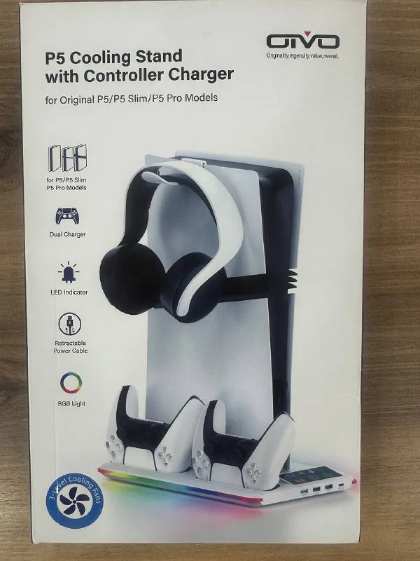 PS5 cooling stand, controller charger