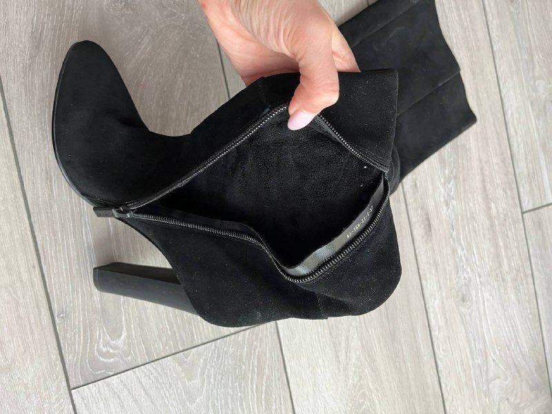 Черные женские сапоги размер 37 3