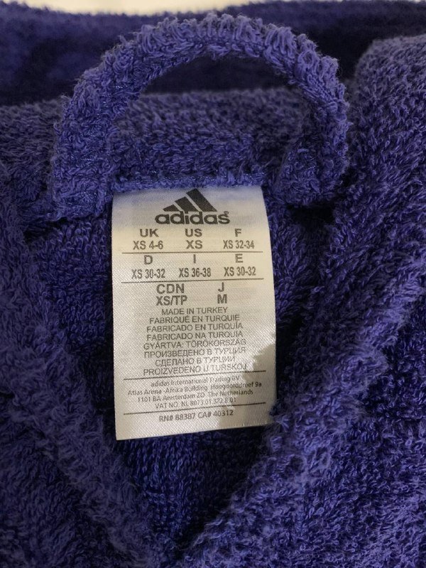 Махровый халат Adidas с капюшоном 3