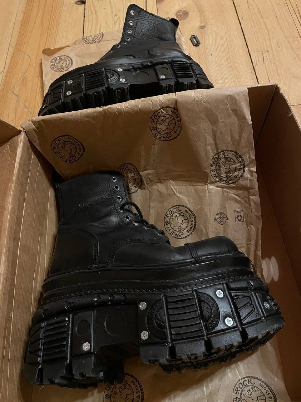 New Rock 100mm lace-up platform boots размер 37 2