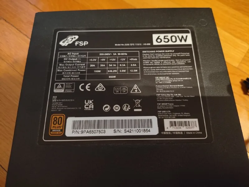 Блок питания FSP HYPER 80+ PRO 650W 1