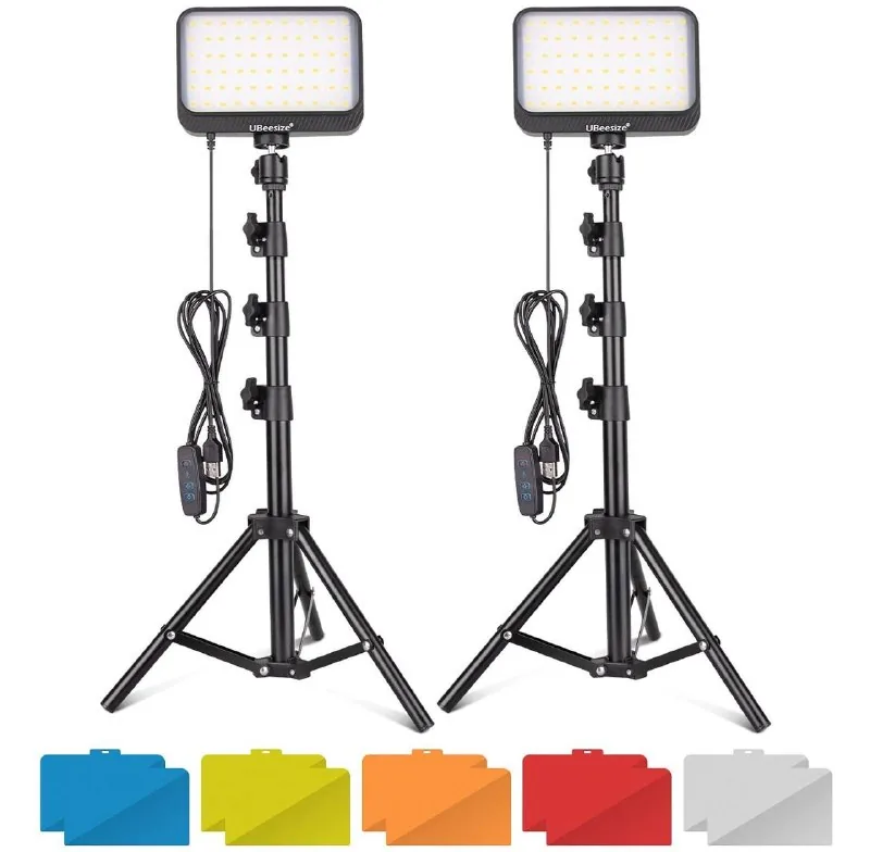 UBeesize LED light with stands and color filters 1