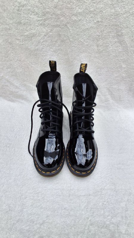 Dr. Martens 1460w Black Patent Leather Boots Size 39 US 8