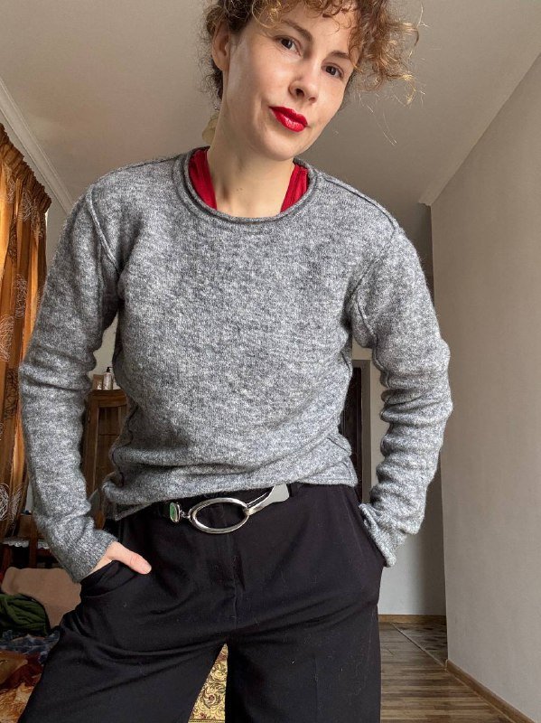 Свитер фуксия, темно-синий, серый, терракотовый джемперы 4