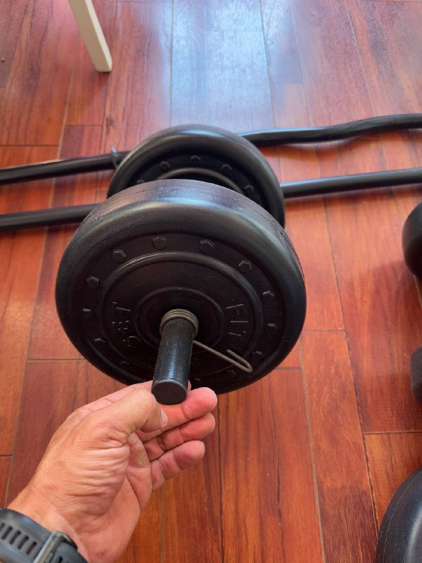 Два грифа и блины 10 кг, 5 кг, 2.5 кг 5