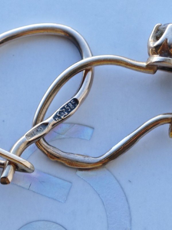 Золотые кольца, цепочка, кулон, серьги 6