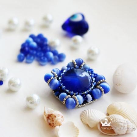 Брошь, брошка, серьги, колье ручной работы 2