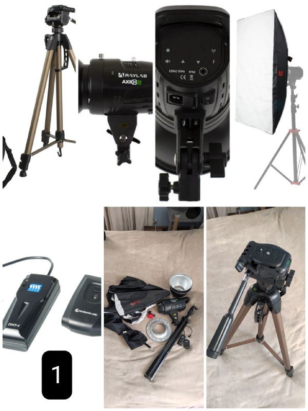 Набор для фото и видео софтбокс, штатив, микрофон, аксессуары