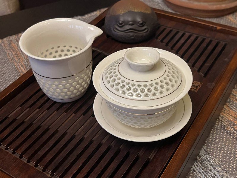 Гайвань и чахай из рисового фарфора