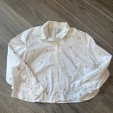 Желтая блуза, белая cropped shirt 3