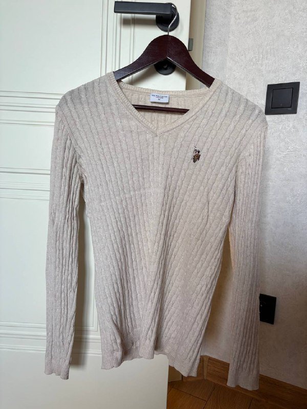 Рубашка River Island, Рубашка Ralph Lauren, Рубашка Uniqlo, Пуловер U.S. Polo Assn, Кардиган Zara, Сумка плетеная Zara 4