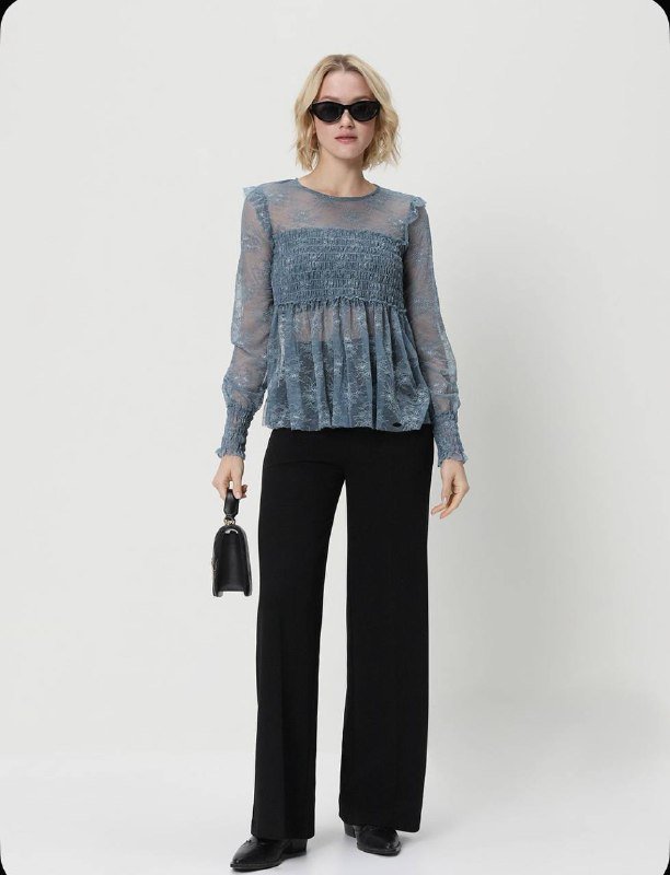 Кофточка Stradivarius размер М синяя 4