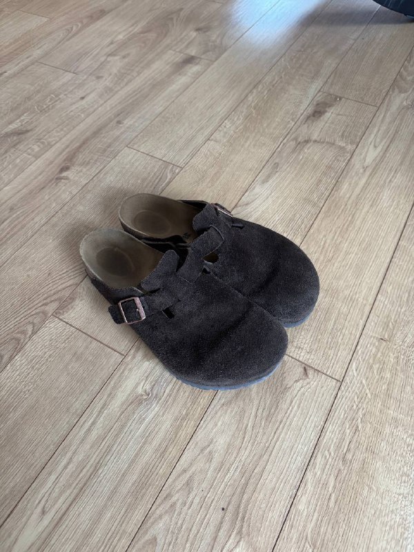 BIRKENSTOCK Boston Soft Footbed brown мужские тапочки 4