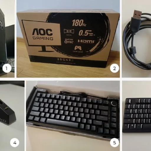 ПК Legion T5, монитор AOC 25G42E, мыши Logitech и AJAZZ, клавиатуры AJAZZ и Razer