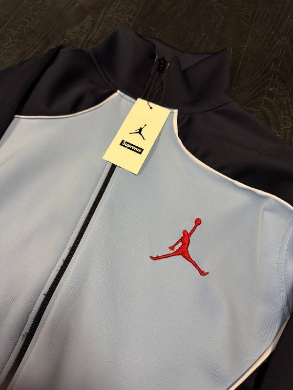 Зипки Supreme x Jordan черный и ретро голубой