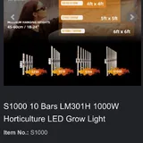 Профессиональная лампа для грова 1000W 2