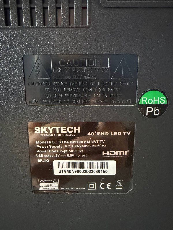 Телевизор Skytech 40" FHD LED TV 3