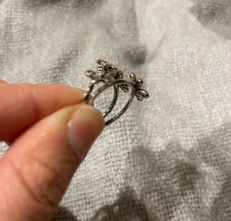 Кольца Pandora цветочки два кольца размер 52 3