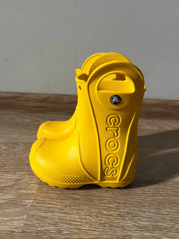 Сапоги резиновые Crocs детские желтые