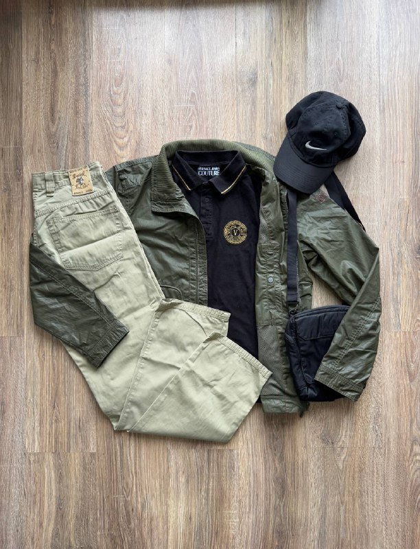 Поло Versace, Штаны Diesel, Кепка Nike, Мессенджер Mammut