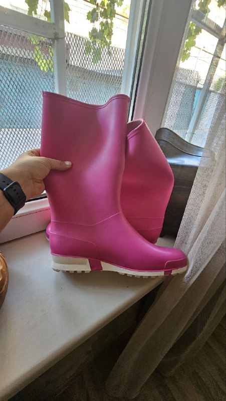 Боты 38 размер черные и розовые 6