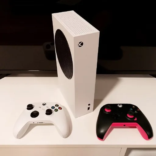 Xbox Series, белый оригинальный геймпад, розовый проводной геймпад