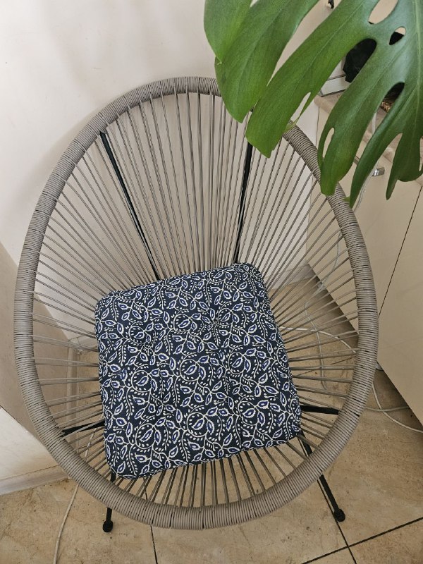 Кресло серое мягкое, Кресло плетеное Jusk 5