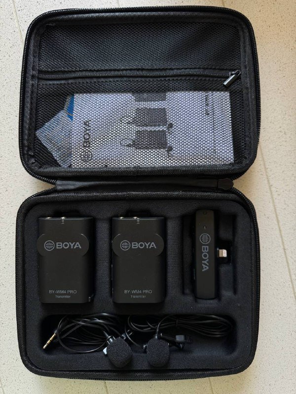 BOYA Микрофон петличный BY-WM4 Pro-K4 беспроводной для iPhone
