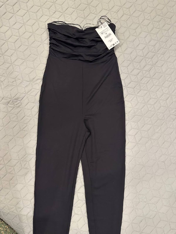 Рубашка, комбез ZARA, сарафан, комбез чёрно-белый, платье 2