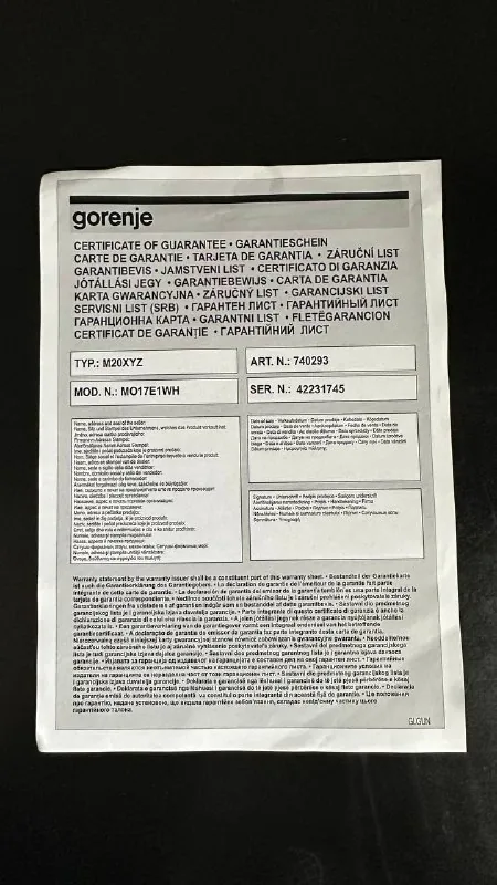 Микроволновка Gorenje 5