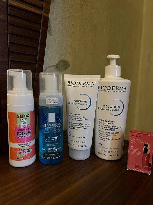 Sekdo пенка, La Roche posay пенка, Bioderma умывалка, Bioderma крем, Rare beauty mini blush