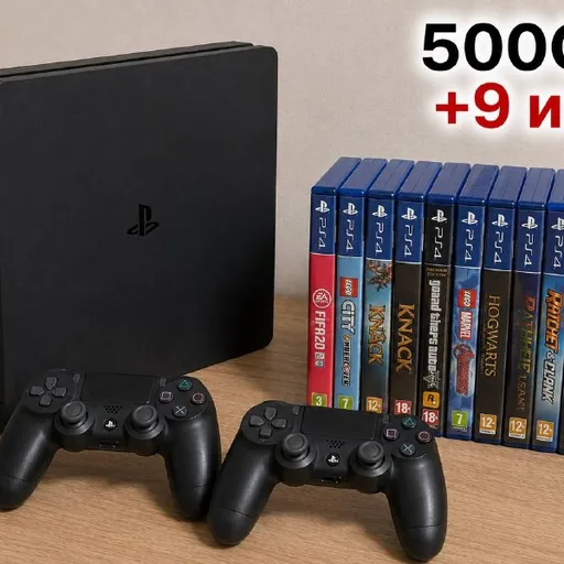 PS4, 500GB, 9 игр