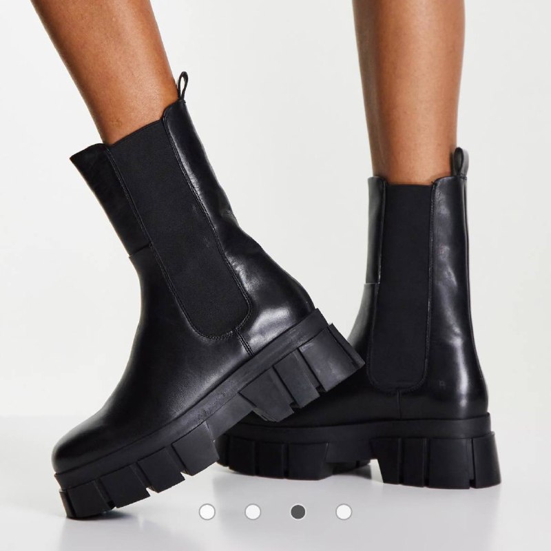 Ботинки ASOS DESIGN из натуральной кожи, размер 39